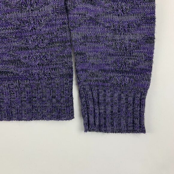 Christopher And Banks Womens Cardigan Long Sleeve Purple Black Small - Picture 4 of 6